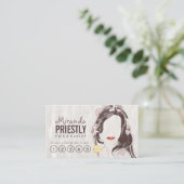 Carte De Rendez-vous Coiffure de maquillage Salon de beauté Loyauté Pun (Debout devant)