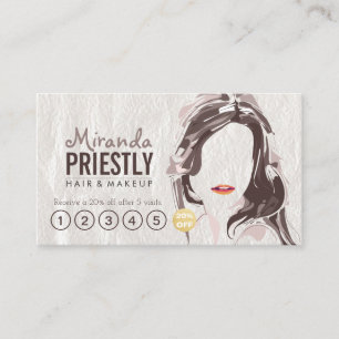 Carte De Rendez-vous Coiffure de maquillage Salon de beauté Loyauté Pun