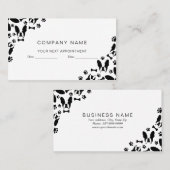 Carte De Rendez-vous Coin motif Bulldog français (Devant / Derrière)