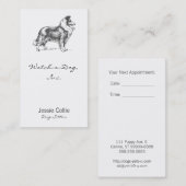Carte De Rendez-vous Collie Dog (Devant / Derrière)