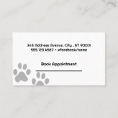 Carte De Rendez-vous Comb ciseaux | Chien Groomer | Paw (Dos)