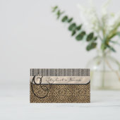 Carte De Rendez-vous Comb et Curls Leopard ID319 (Debout devant)