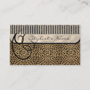 Carte De Rendez-vous Comb et Curls Leopard ID319