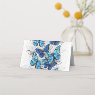 Carte De Rendez-vous Composition des White and Blue Butterflies