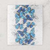 Carte De Rendez-vous Composition des White and Blue Butterflies (Extérieur déplié)