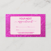 Carte De Rendez-vous Conception de Glamour Rose Chaud Branché (Devant)