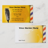 Carte De Rendez-vous Conception de jaune de salon de coiffure (Devant / Derrière)