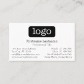 Carte De Rendez-vous Conception de logo d'entreprise de base Programme (Devant)