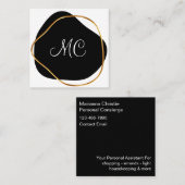 Carte De Rendez-vous Concierge personnel Classy Monogram (Devant / Derrière)