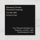 Carte De Rendez-vous Concierge personnel Classy Monogram (Dos)