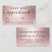 Carte De Rendez-vous Confettis métalliques d'étincelle de parties (Devant / Derrière)