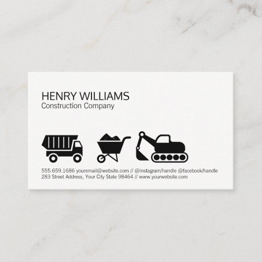 Carte De Rendez-vous Construction (Devant)