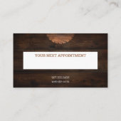 Carte De Rendez-vous Construction charpentier Bois foncé bois rustique (Dos)