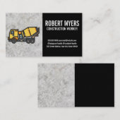 Carte De Rendez-vous Construction | Mélangeur de béton (Devant / Derrière)