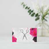 Carte De Rendez-vous Contours de peinture | Artistique | Ciseaux salons (Debout devant)