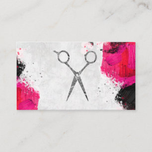 Carte De Rendez-vous Contours de peinture Artistique Ciseaux salons