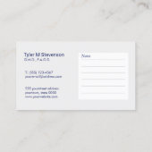 Carte De Rendez-vous Cool Moderne Dentiste Bureau Nomination Rappel (Dos)