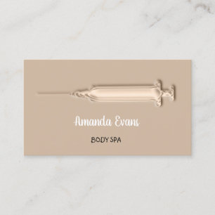Carte De Rendez-vous Cosmetologiste Syringe Botox Injections Rose SPA