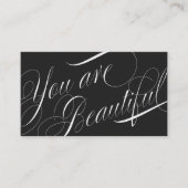 Carte De Rendez-vous Cosmetologue Elegant Black Beauté Nomination (Devant)