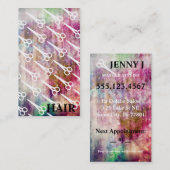 Carte De Rendez-vous cosmotology grunge de coiffeur de ciseaux de (Devant / Derrière)