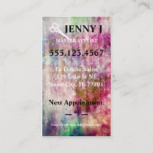 Carte De Rendez-vous cosmotology grunge de coiffeur de ciseaux de (Dos)