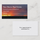 Carte De Rendez-vous Coucher de soleil orageux (Devant / Derrière)