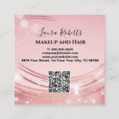 Carte de rendez-vous couleur or rose moderne (Dos)