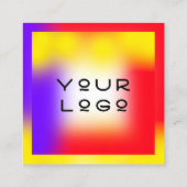 Carte De Rendez-vous Couleurs chaudes Carré Moderne Minimal Logo Consul (Dos)