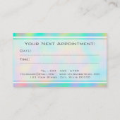 Carte De Rendez-vous couleurs pastel blanc (Dos)