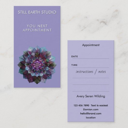 Carte De Rendez-vous Council of Leaves | Mandala (Devant / Derrière)