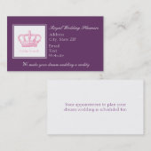 Carte De Rendez-vous Couronne rose (Devant / Derrière)