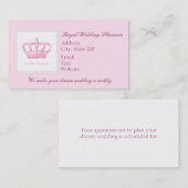 Carte De Rendez-vous Couronne rose (Devant / Derrière)