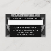 Carte De Rendez-vous Crescent noir et blanc Lune Lunaire Professionnel (Dos)