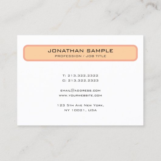 Carte De Rendez-vous Custom Elegant Modern Simple Appointment Reminder (Dos)