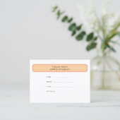 Carte De Rendez-vous Custom Elegant Modern Simple Appointment Reminder (Debout devant)