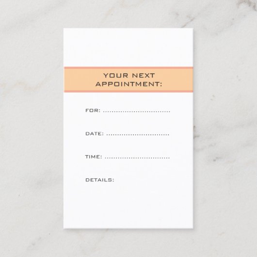 Carte De Rendez-vous Custom Plain Appointment Reminder Template (Devant)