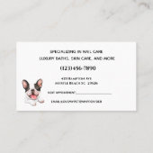 Carte De Rendez-vous Cute Chien Grooming White Business (Dos)