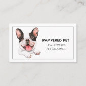 Carte De Rendez-vous Cute Chien Grooming White Business (Devant)