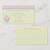 Carte De Rendez-vous Cute Cupcake avec des points ! (Devant / Derrière)
