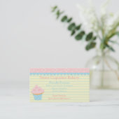 Carte De Rendez-vous Cute Cupcake avec des points ! (Debout devant)