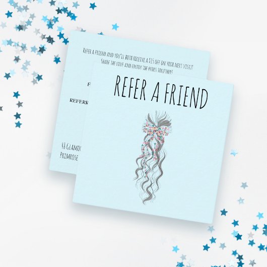 Carte De Rendez-vous Cute Pastel Bride Wavy Coiffeuse Salon de coiffure