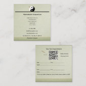 Carte de rendez-vous d'acupuncture Élément Bois (Devant / Derrière)