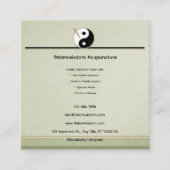 Carte de rendez-vous d'acupuncture Élément Bois (Devant)