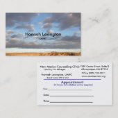 Carte de rendez-vous d'affaires de conseiller de (Devant / Derrière)