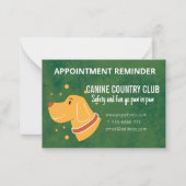 Carte de rendez-vous d'affaires de Dog Hotel (Devant)