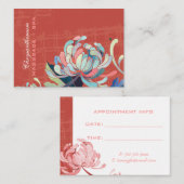 Carte de rendez-vous d'affaires rouge maman style  (Devant / Derrière)