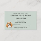 Carte de rendez-vous d'affaires verte de l'éleveur (Dos)