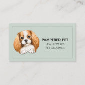 Carte de rendez-vous d'affaires verte de l'éleveur (Devant)