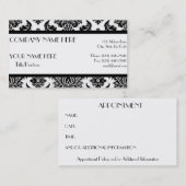 Carte De Rendez-vous Damassé (Devant / Derrière)