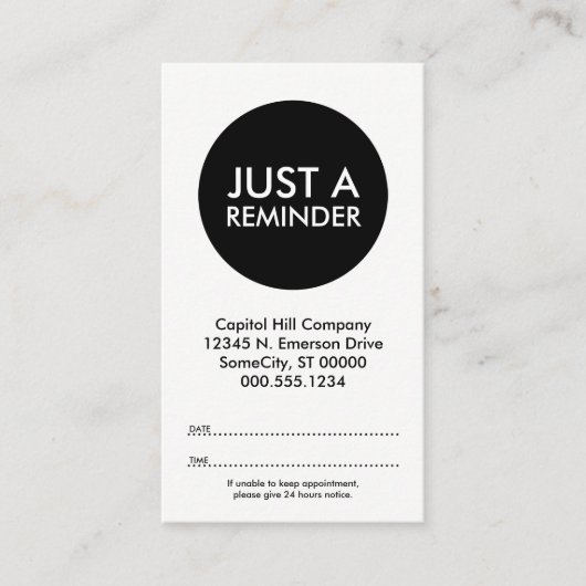 carte de rendez-vous de barbershop (Devant)